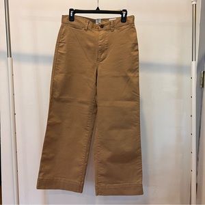 GAP High-rise wide leg crop khaki | womens 8